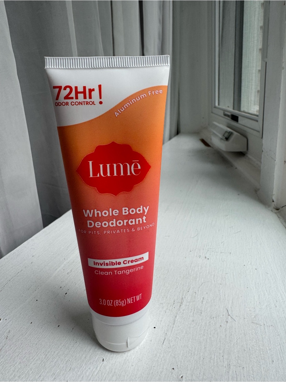 Lume Whole Body Deodorant Invisible Cream — Clean Tangerine (Orange)